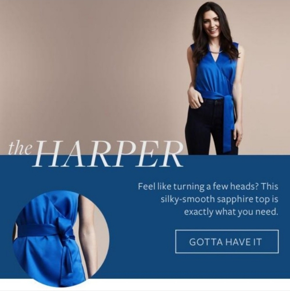 The Harper Unstainable  Sleeveless Wrap Top NWT size 6